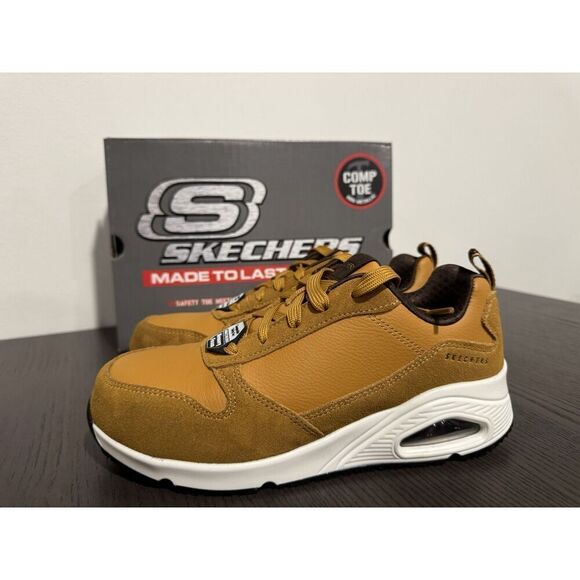 Women’s Skechers Work Uno SR Elainy Comp Toe shoes Sneakers 7 NIB - Picture 2 of 6